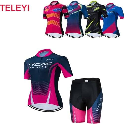 Teleyi 2020 womens cycling jersey Breathable t shirts for women mtb bike jersey maillot ciclismo