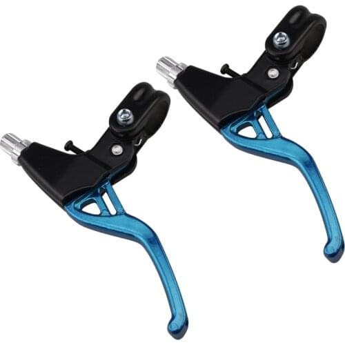2Pcs MTB Bicycle Cycling Bike Brake Lever Handle Mountain Lightweight Brake Levers 2 Finger Mountain Bike Aluminium Alloy Brake