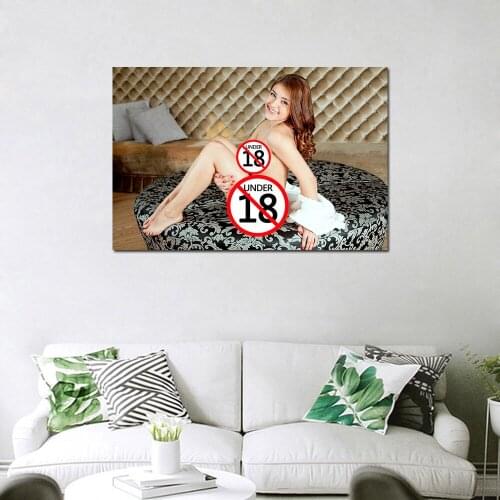 Smiling Girl Sexy Women Wall Art Posters and Prints Canvas Art Paintings For Room Decor