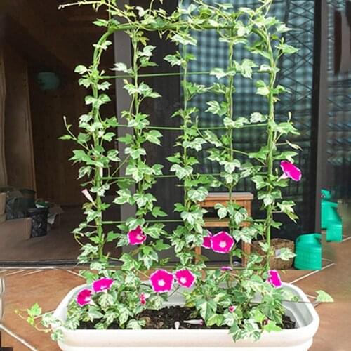 1 Pair Green Trellis Anti-rust Plants Climbing Support Frame Flower Screen For Small Flower Pots And Various Climbing Plants