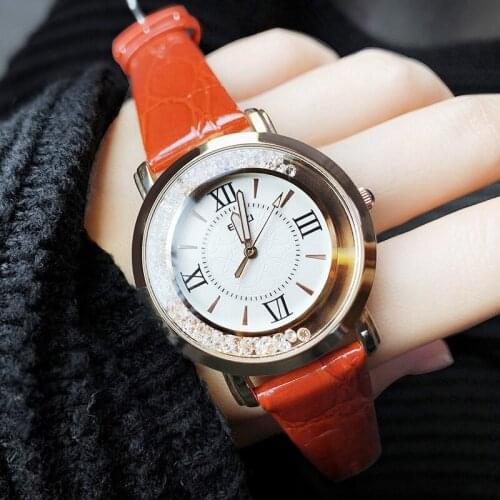 2020 Ladies gift women luxury watch Enmex simple design three hands Diamond quicksand quartz fashion wristwatch
