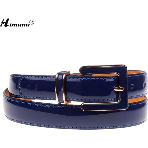 Himunu Fashion Genuine Leather Belt for Women Pin Buckle Cowhide Leather Jeans Girdles Waist Belts Female