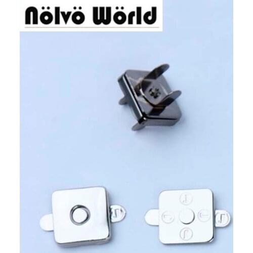 100sets 18*2mm super thin magnetic Snap metal button,powerful square metal magnetic button fastener craft