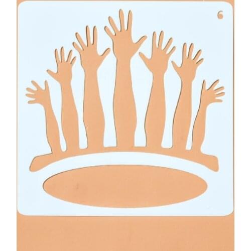 13*13 Hands pvc Layering Stencils for DIY Scrapbooking/photo album Decorative Embossing DIY Paper Cards Crafts