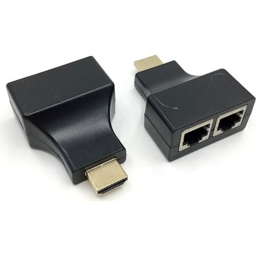 30M HDMI-Compatible Extender Dual RJ45 CAT5E CAT6 UTP LAN Ethernet HDMI-Compatible Repeater 1080P for HDTV HDPC PS3 STB