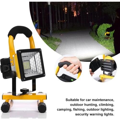 30W LED Floodlight 24 Leds Portable Flood Light Spotlight Waterproof Rechargeable Emergency Lamp for Outdoor Camping Fishing
