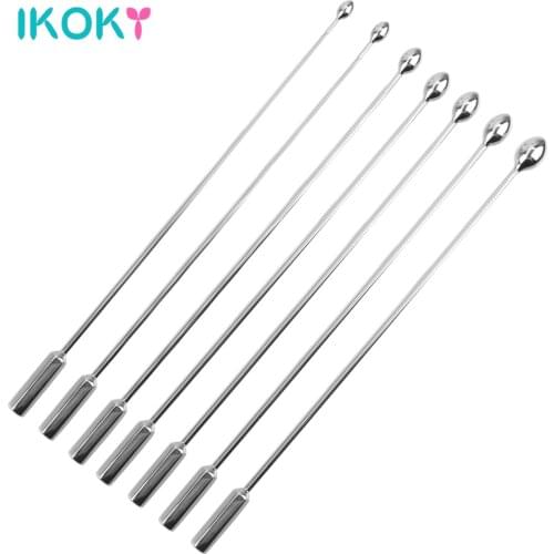 IKOKY Metal Urethral Catheter Male Urethral Dilator Penis Plug Sounding Adult Products Sex Toys for Men Horse Eye Stimulation