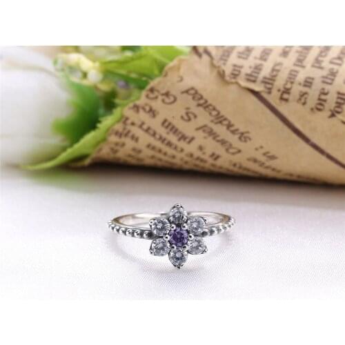 Ajax 925 Sterling Silver Stylish Flower Ring Women Minimalism Jewelry Brands 2021 Accessories Girls Valentines Day Gift