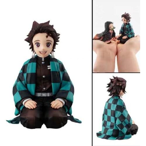 Anime Figure Demon Slayer Kimetsu No Yaiba Kamado Tanjirou Kamado Nezuko Zenitsu Inosuke Toy For Kids Collectible Model PVC Doll