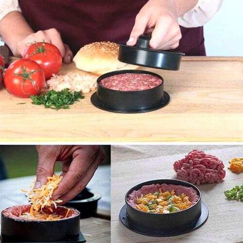 ABS Hamburger Maker Hamburger Press Round Shape Non-Stick Chef Cutlets Hamburger Meat Beef Grill Burger Press Patty Maker Mold