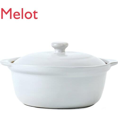Authentic Casserole Open Fire Casserole Heat Resistant Ceramic Pot Olla Stew Pot Health Soup Pot Casserole Stewing Pot