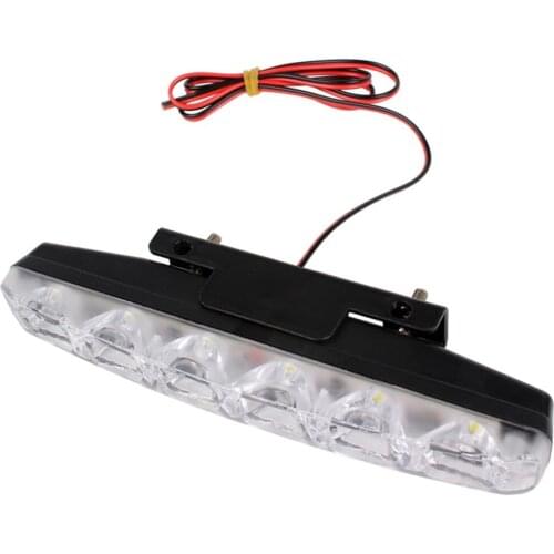 Bostar 1Pcs DRL LED Car Daytime Running Lights 6 LED DC 12V Auto Fog Light Driving Lamps Car-styling Super Bright #284176