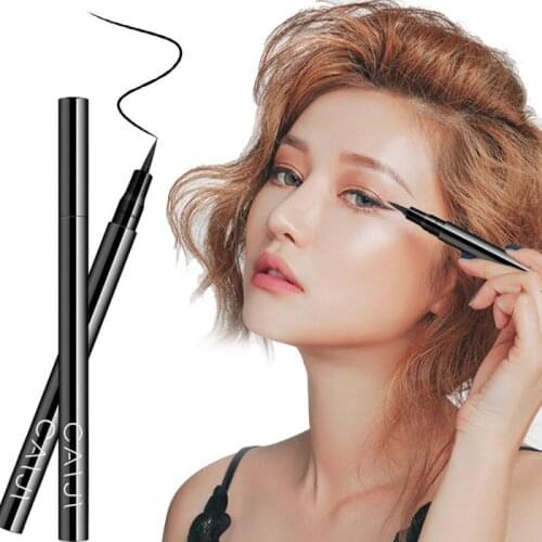 CAIJI Black Liquid Eyeliner Quick-drying Waterproof Long-lasting Eyeliner Pencil Durable Not Blooming Eyeliner Makeup Tool TSLM1