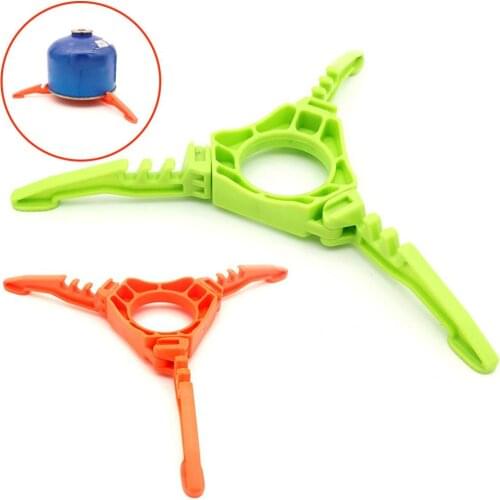Outdoor Stove Gas Tank Bracket Gas Burner Camping Bottle Shelf Stand Tripod Folding Canister Stand