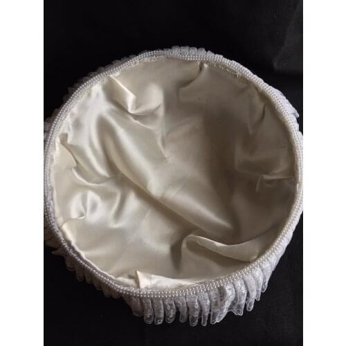 Fırfır Dantel Kaplı Kadife Nişan Düğün Söz Sepeti Romantik Kına Gecesi Aksesuar