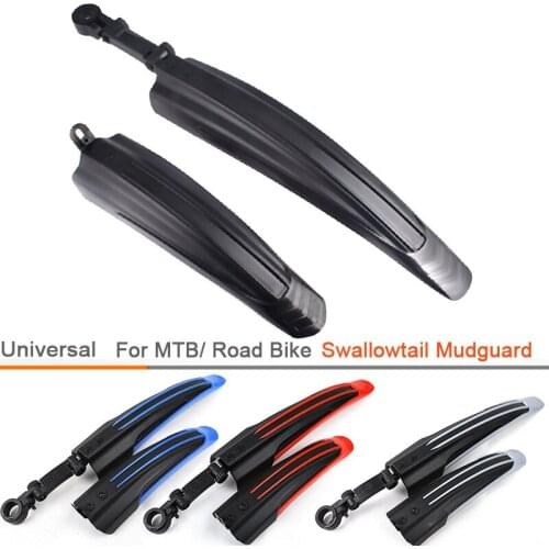 Bicycle Mudguard Set MTB Fender E-Bike Mountain Bike PP Silica Gel Front Rear Mud Guard Wings for 20'22''24''26' Wheel Cycling