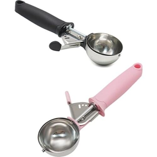 Ice Cream Scoop Stainless Steel Ice Cream Spoon Metal Icecream Cookie Scoop Melon Fruit Baller Ice Ball Maker Kitchen Tools