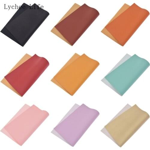 Lychee Life A4 Litchi PU Leather Faux Leather Fabric Synthetic For Diy Sewing Bow Bag Brooches Sofa Car Hademade Materials