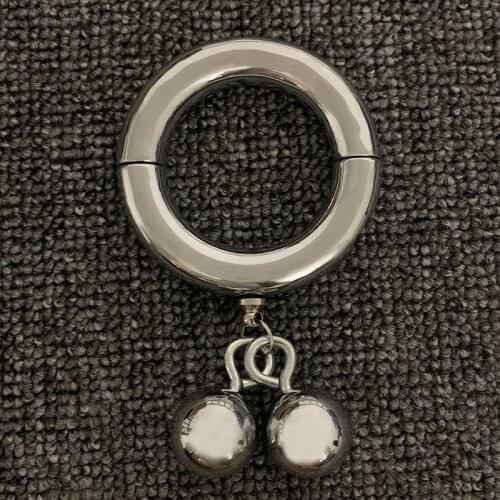 Metal Chastity Heavy Weight Hanger Penis Ring Testicle Ball Stretcher Scrotum Cock Ring Pendant Sex Gay Toys For Men Cock Ring