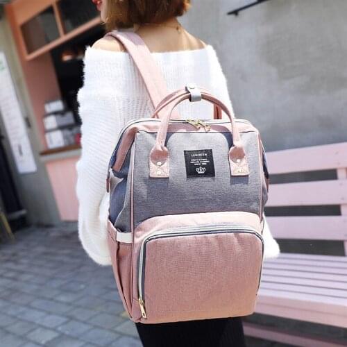 Fashion Patchwork Travel Backpack Nursing Bag For Mom Multi-Function Mummy Maternity Nappy Bag Diaper Large Capacity Baby Bag