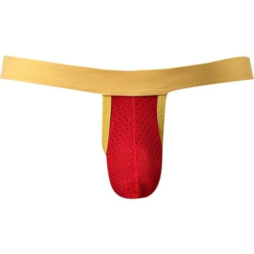 Male Underwear Mens Underpants Sexy Underwear Qucik-Dry G-Strings & Thongs Sexy Mens Penis Bikini Buttocks Hollow Jockstrap