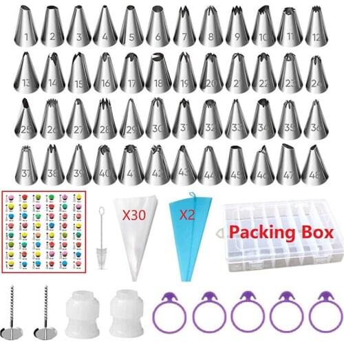 With Numbered 92-piece Decorating Mouth Set Baking Tools Decorating Bag Silicone Cable Tie Korean Decorating Mouth Kit