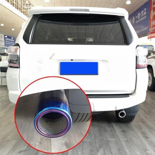 Stainless Steel Car Exhaust Tip Silver Blue Muffler Tips for Toyota 4 Runner 2010 Exteior Styling Moulding Trim