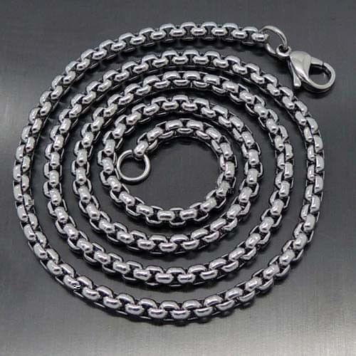 In bulk 5pcs Lot 4mm High Quality 18-32'' Stainless steel Smooth Square Rolo Link Chain Necklace Shiny Men and Women
