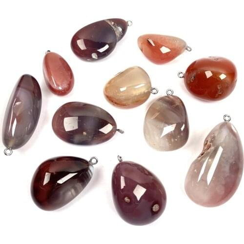Natural Stone Irregular Persian Gulf Agates Pendant Necklace Charms Pendant for Jewelry Making DIY Necklace Size 20x40mm-25x45mm
