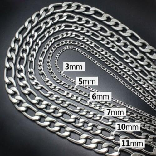 Mens Necklaces 3/5/6/7/10/11mm Titanium Steel NK Chain Necklace 18-32inch Bisuteria Acero Inoxidable Accessories for Men