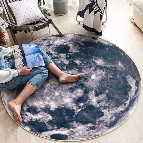 Motley Round Carpet Livingroom Plush Fluffy Rug Home Decor Shaggy Carpet Bedroom Sofa Coffee Table Floor Mat Soft Kids Room Rugs