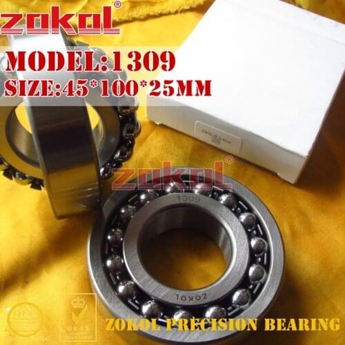 ZOKOL bearing 1309 Self-aligning ball bearing 45*100*25mm