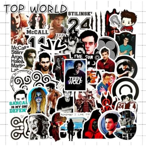 10/50/set Hit American Supernatural Tv Show Teen Wolf Stickers For Laptop Luggage Motorcycle Skateboard Guitar Fridge