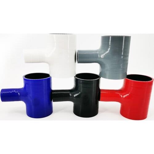 2.5" T Piece Silicone Hose 63mm T Shape Tube Pipe for 25mm ID