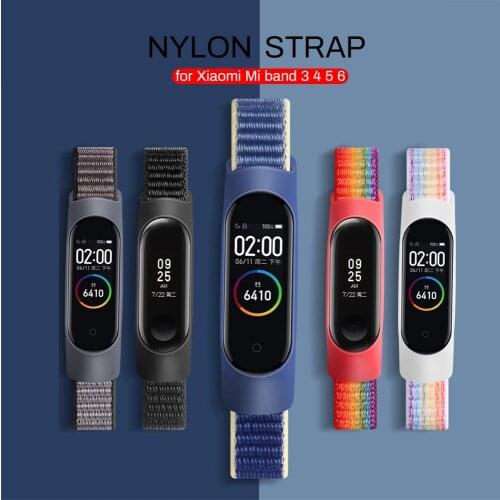 Nylon Replacement Strap for Xiaomi Mi Smart band 6 NFC Correa Wristband Breathable Bracelet On Xiomi My band 5 6 4 3 Band6 Strap