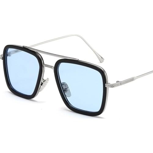 Vintage Steampunk Sunglasses Men Women Tony Stark Iron Man Sun Glasses Metal Frame Eyewear Steam Punk Sunglass UV400 Male Female