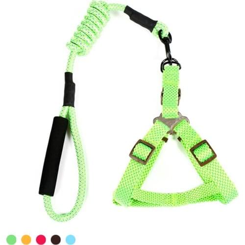 Pet Outdoor Products Soft Handles Hand Guards Dog Harnesses, Reflective Anti-breakaway Cat Collars Flexible Nylon Traction Rope