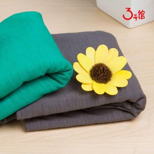 High Quality 32s Slub Combed Cotton Jersey Fabric For Sewing Women Dress 50*170 Cm/Piece KK302622