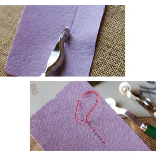 1PC Practical Serrate Edge Pattern Tracer Tracing Wheel Tailor Stitch Marker Sewing Tool Kit with Wood Handle