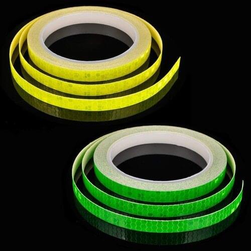 1CM*8M Bicycle Wheels Reflect Fluorescent MTB Bike Reflective Sticker Strip Tape For Cycling Warning