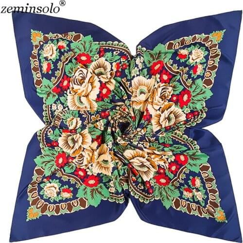 130*130cm Women Satin Square Silk Scarf High Quality Imitated Silk Satin Scarves Shawl Hijab Wrap Fashion Style Bandana Stole