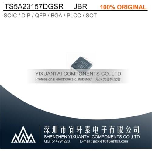 50pcs/lot 100pcs/lot Free shipping 100% original TS5A23157DGSR TS5A23157 23157 JBR MSOP10
