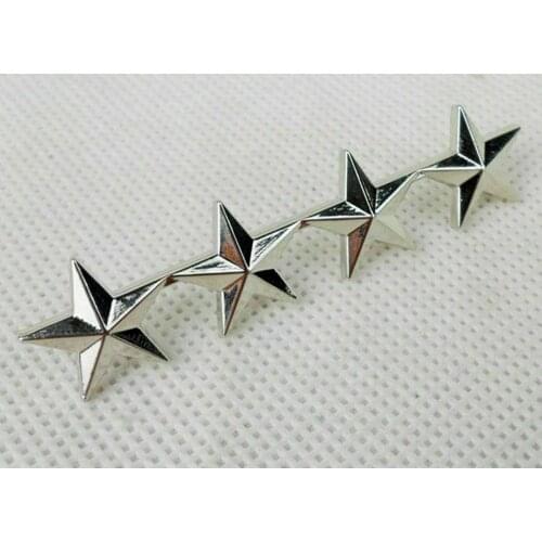US Four Stars Rank Mini Silvery Metal Badge Pin Insignia Outdoors Military armyshop2008