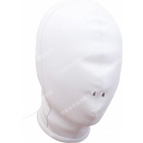 BDSM Toys PU Leather Mask Hood Blindfold Head Restraints Harness Mask BDSM Bondage Halloween Mask Sex Toys