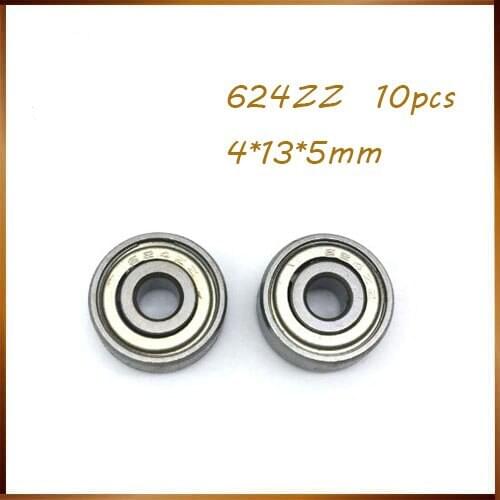Free shipping 10PCS/LOT 624 624Z 624ZZ ball bearing 4*13*5 mm chrome steel bearing