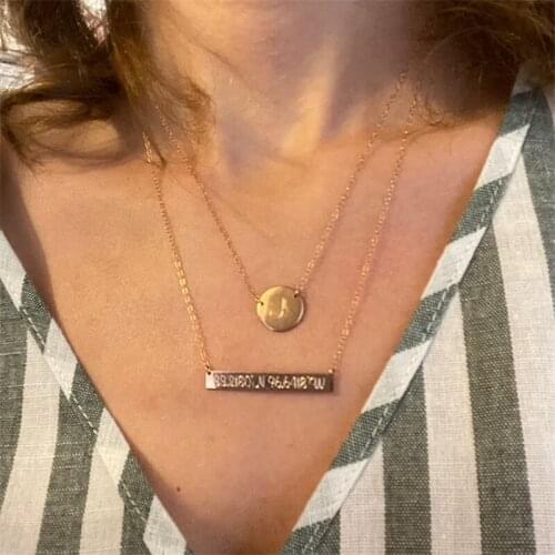 Large Custom Name Plate Bar Necklace,Engraved name bar necklace,Personalized Christian gifts for women,Quotes engraved jewelry