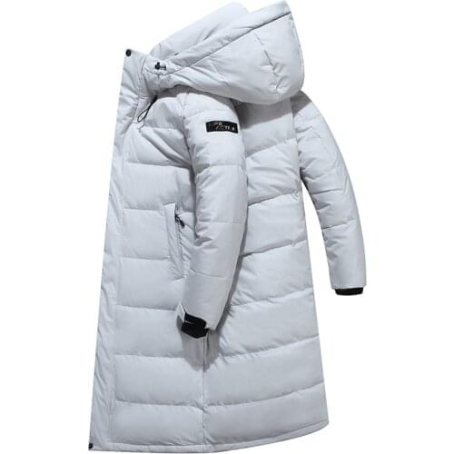 Hooded Long Winter Duck Down Parkas Men Casual Black Outwear Down Jackets Male Thick Down Coat Fashion Puffer Jacket
