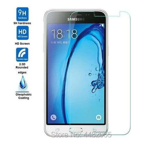For Samsung Galaxy J3 2016 Tempered Glass Original 9H Protective Film Explosion-proof Screen Protector For J320 J320F Guard