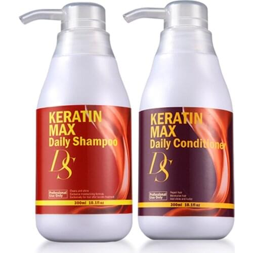 DS Max Professional Deep Cleaning Keratin Treatment Daily Shampoo and Daily Conditioner Care and Repair After Straighten Hair