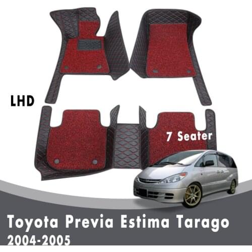 Luxury Double Layer Wire Loop For Toyota Previa Estima Tarago 2005 2004 (7 Seater) Interior Accessories Car Floor Mats Carpets